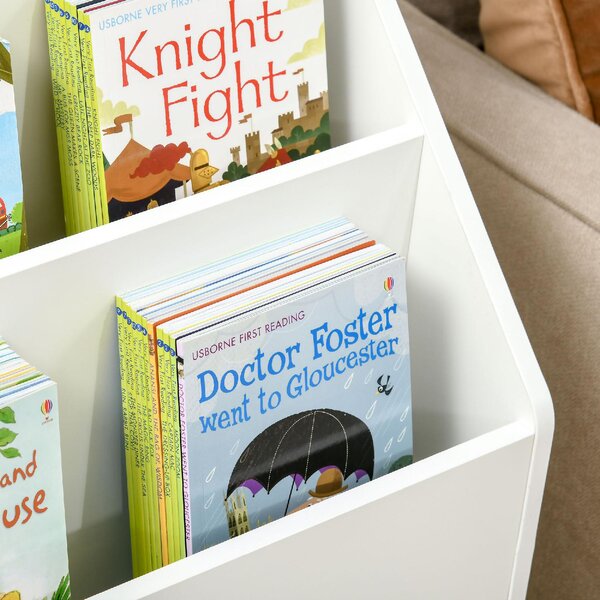DecHome Piccola Libreria per Bambini con Ripiani e Cassetto in MDF, 60x29.9x90cm colore Bianco