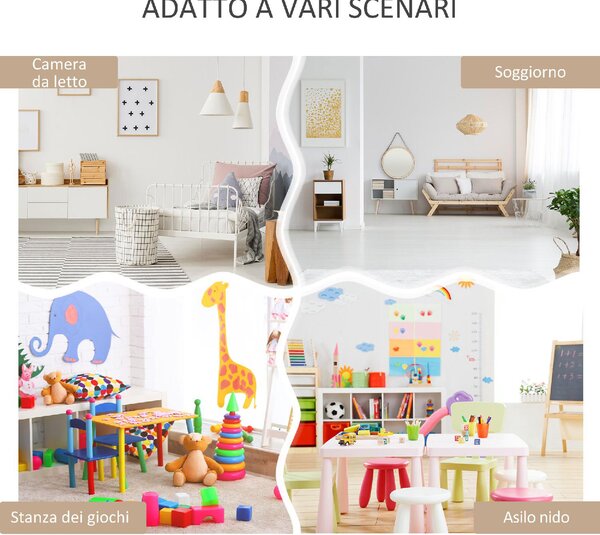 DecHome Piccola Libreria per Bambini con Ripiani e Cassetto in MDF, 60x29.9x90cm colore Bianco