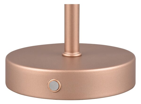 Lampada da tavolo dimmerabile a LED in rame (altezza 30 cm) Jeff - Reality