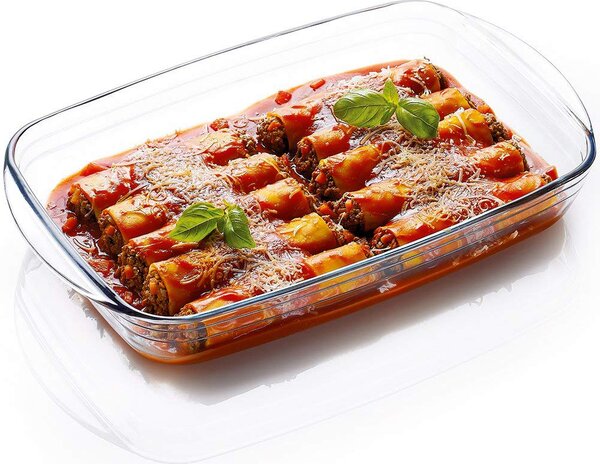 O cuisine Pirofila da Forno in Vetro Temperato Rettangolare 33 x 20 cm colore Trasparente