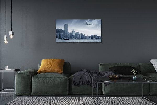 Quadro su tela Una città aerea di nuvole 100x50 cm