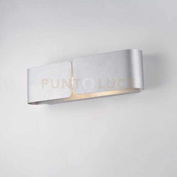 Applique con diffusore taglio laser in ferro laccato bianco con dec