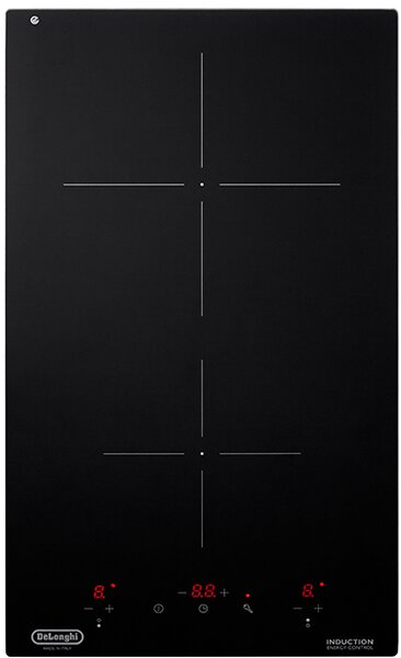 De Longhi PIN 32 Piano Cottura Induzione Elettrico 2 Fuochi da Incasso Larghezza 30 cm Vetroceramica colore Nero