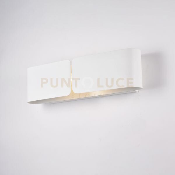 Applique con diffusore taglio laser in ferro laccato bianco 2 luci