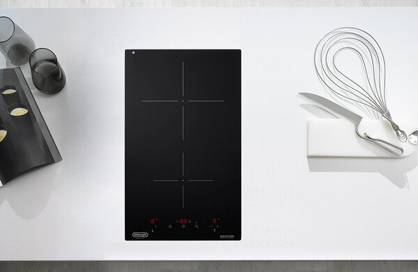 De Longhi PIN 32 Piano Cottura Induzione Elettrico 2 Fuochi da Incasso Larghezza 30 cm Vetroceramica colore Nero