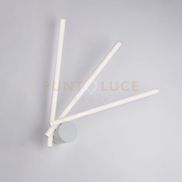 Applique con luci orientabili in metallo e alluminio laccato bianco