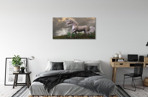 Quadro su tela Nuvole di unicorno 100x50 cm