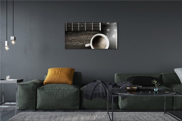Quadro su tela Chitarra caffè 100x50 cm