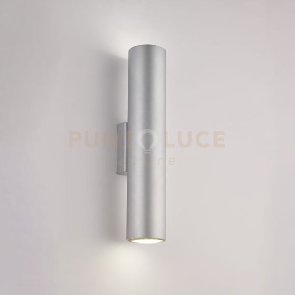 Applique in ferro laccato bianco gu10 con decorazione argento antic
