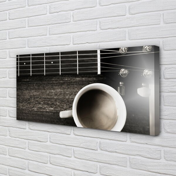Quadro su tela Chitarra caffè 100x50 cm