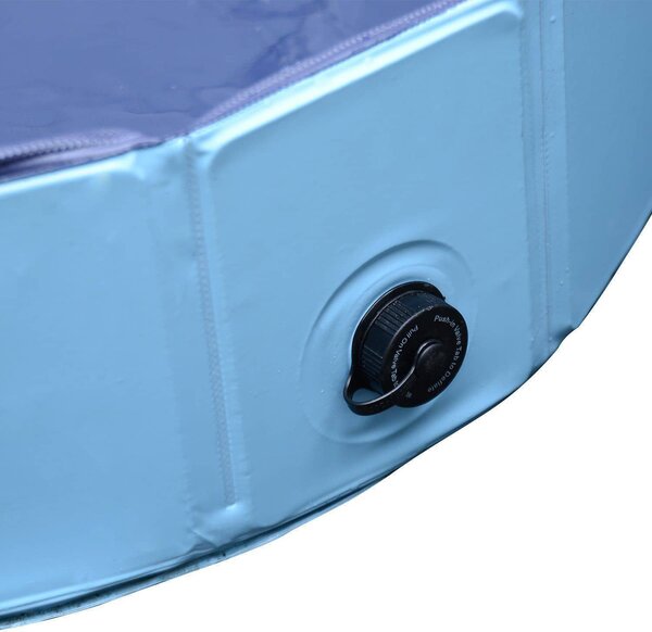 AllMyPets Piscina in Plastica Bordo Stabile per cani Animali Domestici Blu 120x30cm - D01004BU