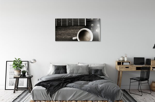 Quadro su tela Chitarra caffè 100x50 cm