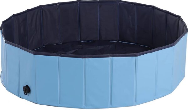 AllMyPets Piscina in Plastica Bordo Stabile per cani Animali Domestici Blu 120x30cm - D01004BU