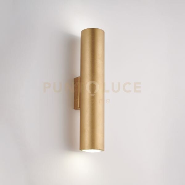 Applique in ferro laccato bianco gu10 con decorazione oro antico 2 