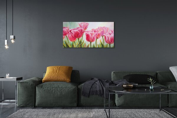 Quadro su tela Immagine dei tulipani 100x50 cm