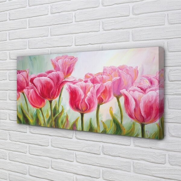Quadro su tela Immagine dei tulipani 100x50 cm