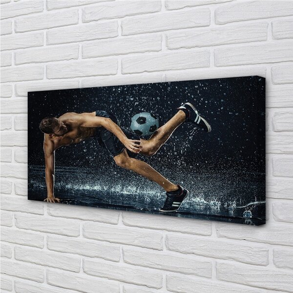 Quadro su tela Pioggia uomo 100x50 cm