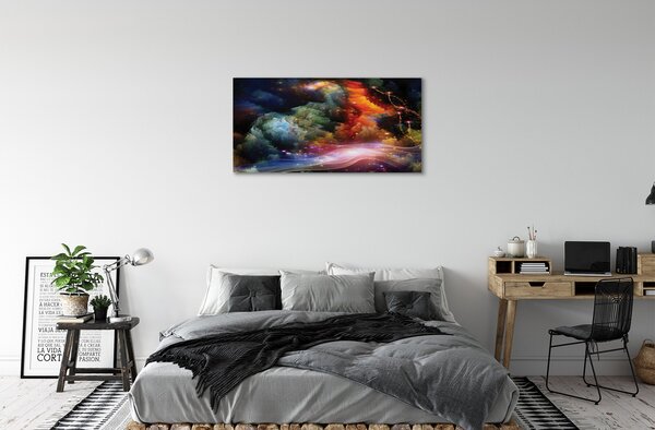 Quadro su tela Disegni frattali astratti 100x50 cm