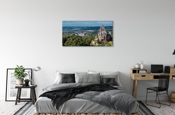 Foto quadro su tela Germania Castello di città panorama 100x50 cm