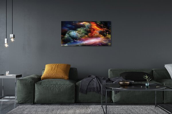 Quadro su tela Disegni frattali astratti 100x50 cm