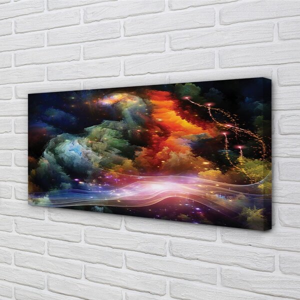 Quadro su tela Disegni frattali astratti 100x50 cm