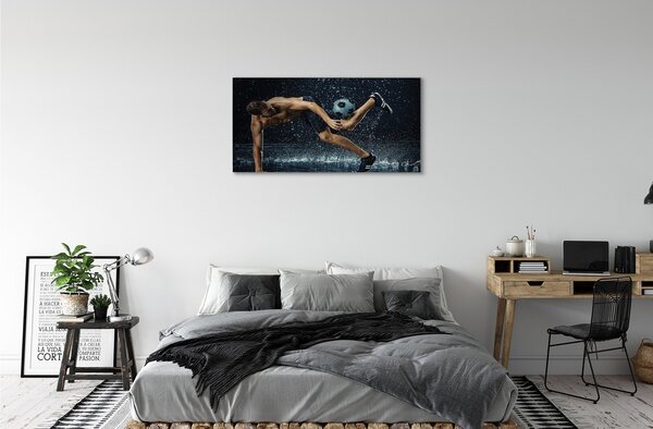 Quadro su tela Pioggia uomo 100x50 cm