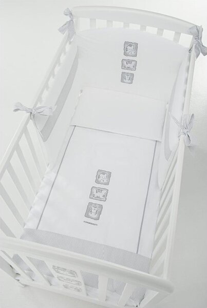Foppapedretti Piumone Lettino Set 3 Pezzi Babyzoo colore Grigio - 9900279144