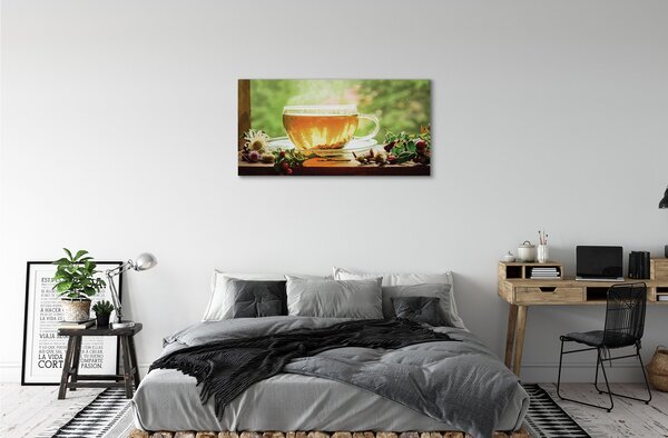 Quadro su tela Erbe calde 100x50 cm