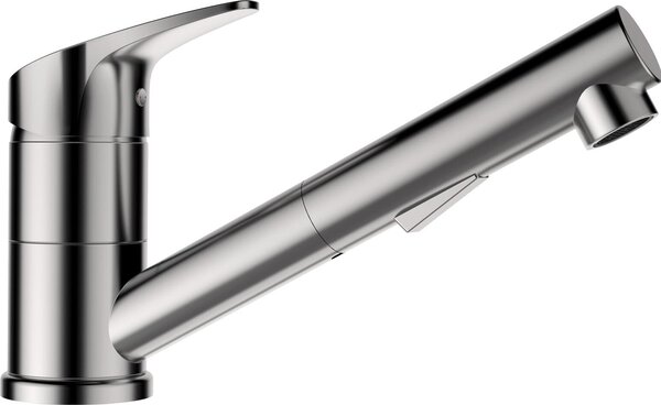 Rubinetto da cucina con doccetta Schock Evinas finitura acciaio inox 577120