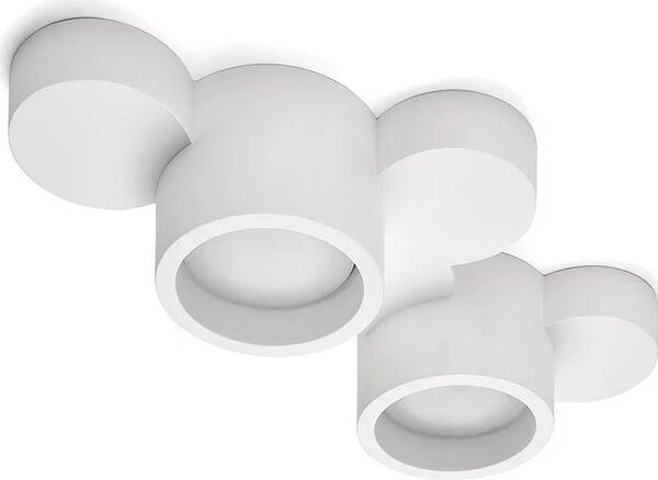 SFORZIN ILLUMINAZIONE Plafoniera a Soffitto Design Moderno da Interno in Gesso 2 Luci colore Bianco - T278 Chio