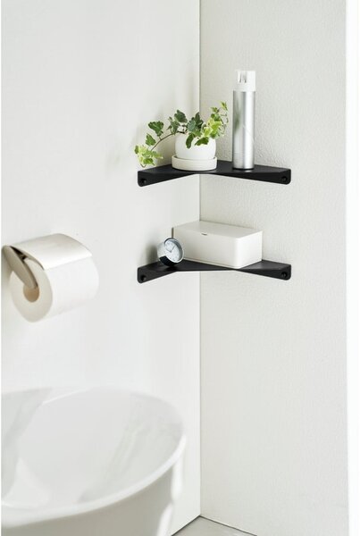 Scaffale metallico angolare nero 22 cm Tower - YAMAZAKI