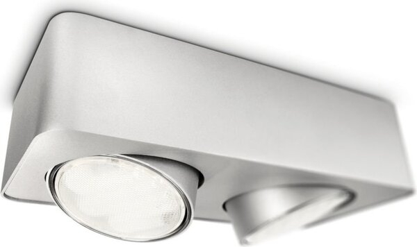 Philips Plafoniera a Soffitto Design Moderno da Interno 2 Luci orientabili colore Alluminio - 57952/48/16 myLiving