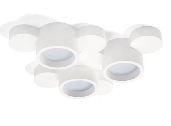 SFORZIN ILLUMINAZIONE Plafoniera a Soffitto Design Moderno da Interno in Gesso 3 Luci colore Bianco - T263 Chio