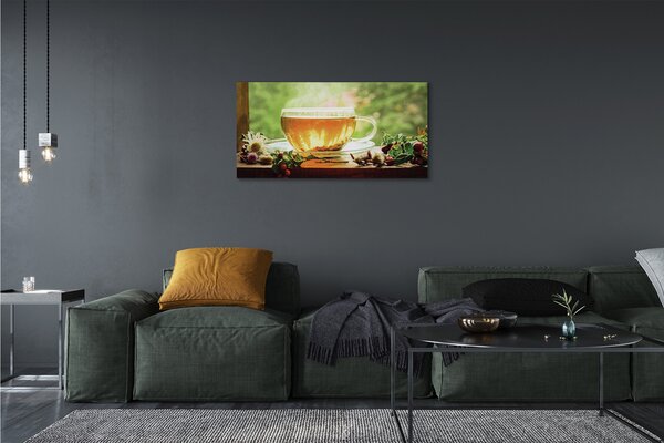 Quadro su tela Erbe calde 100x50 cm