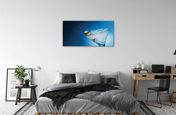 Quadro su tela Un bicchiere di olive 100x50 cm