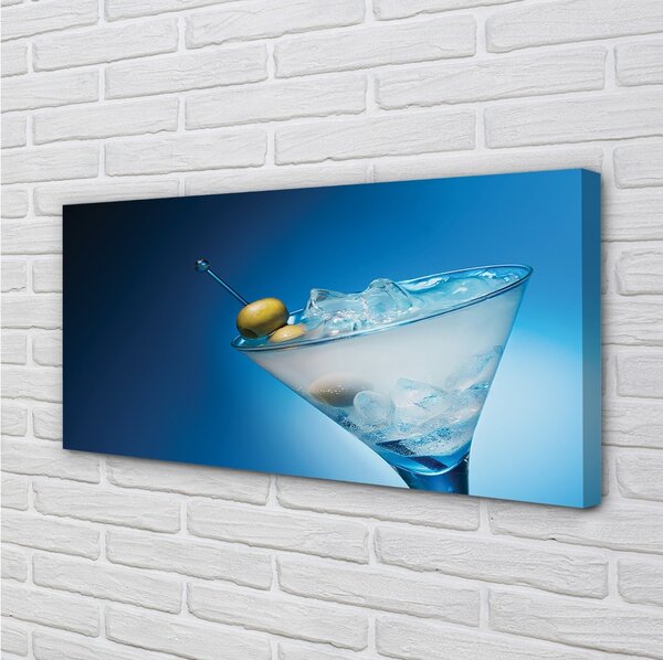 Quadro su tela Un bicchiere di olive 100x50 cm