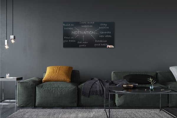 Stampa quadro su tela Motivazione della placca 100x50 cm