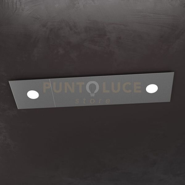 Eccentric applique-plafoniera 2 luci + 2 decorativo grigio antracit