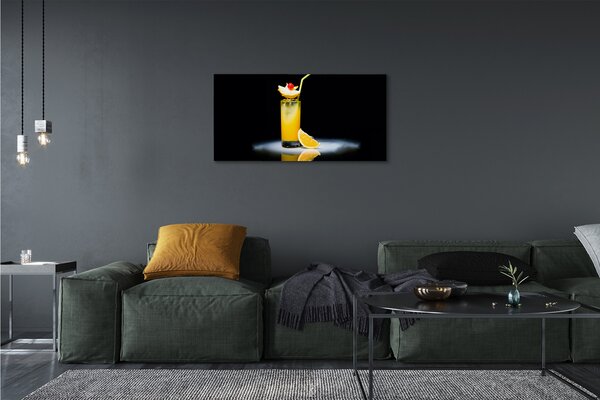 Quadro su tela Cocktail arancione 100x50 cm