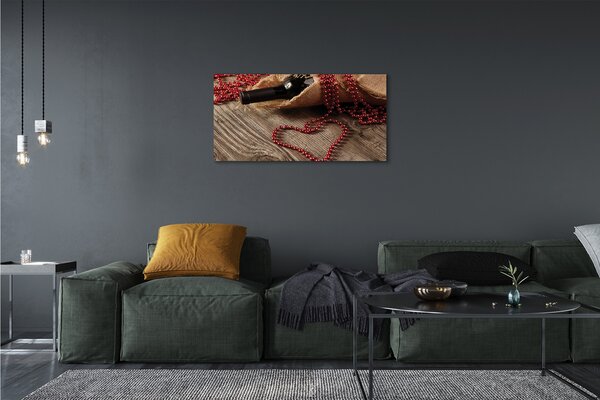 Quadro su tela Corallo per il cuore del vino 100x50 cm