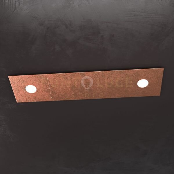 Eccentric applique-plafoniera 2 luci + 2 decorativo foglia rame 115