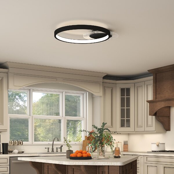 DecHome Plafoniera LED Moderna a 2 Anelli con Luminosit Regolabile Potenza 30W colore Nero