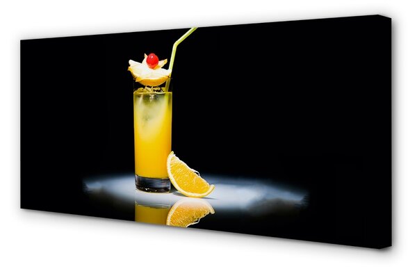 Quadro su tela Cocktail arancione 100x50 cm
