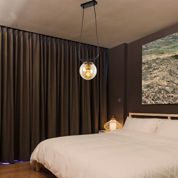DecHome Plafoniera da Soffitto Stile Moderno in Metallo Verniciato Monoluce con Paralume Aperto Attacco E27 Installazione Facile Dimensioni 21x75 c