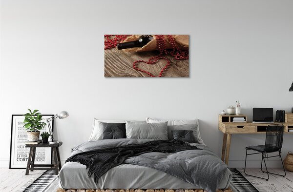 Quadro su tela Corallo per il cuore del vino 100x50 cm