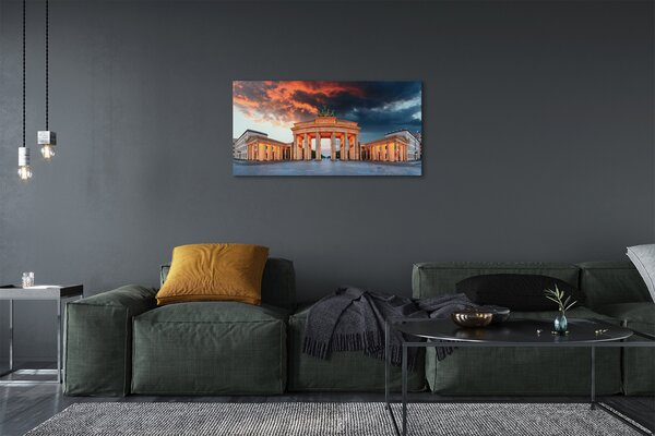 Quadro su tela Gate della Germania di Brandenburg 100x50 cm