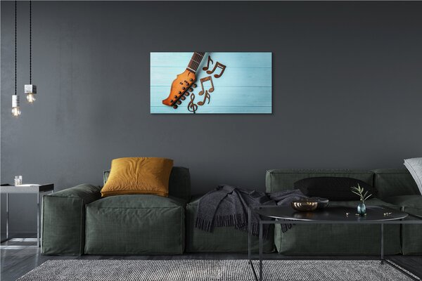 Quadro su tela Note di chitarra 100x50 cm