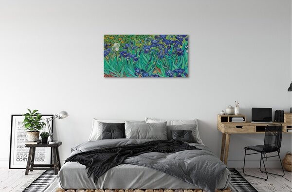 Stampa quadro su tela Flowers d'arte Iriti 100x50 cm