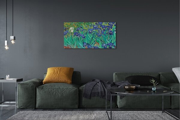 Stampa quadro su tela Flowers d'arte Iriti 100x50 cm