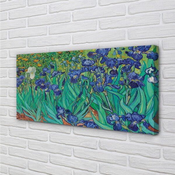 Stampa quadro su tela Flowers d'arte Iriti 100x50 cm